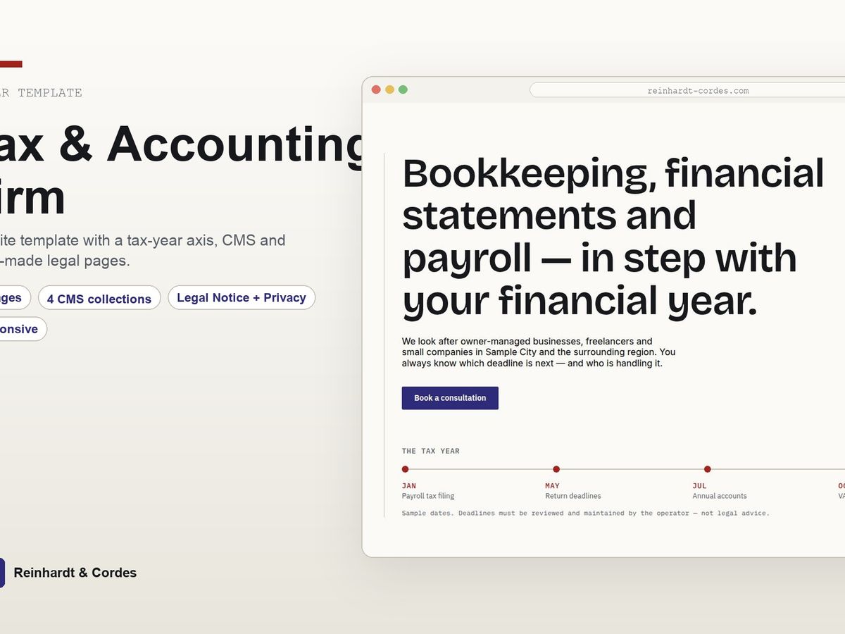 Tax Firm Template screenshot 1