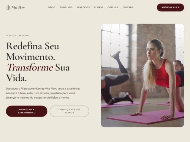 Vita Flow — Premium Pilates Studio Website Template