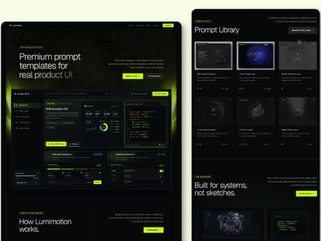 Lumimotion AI UI Prompt Template — Landing Page Template