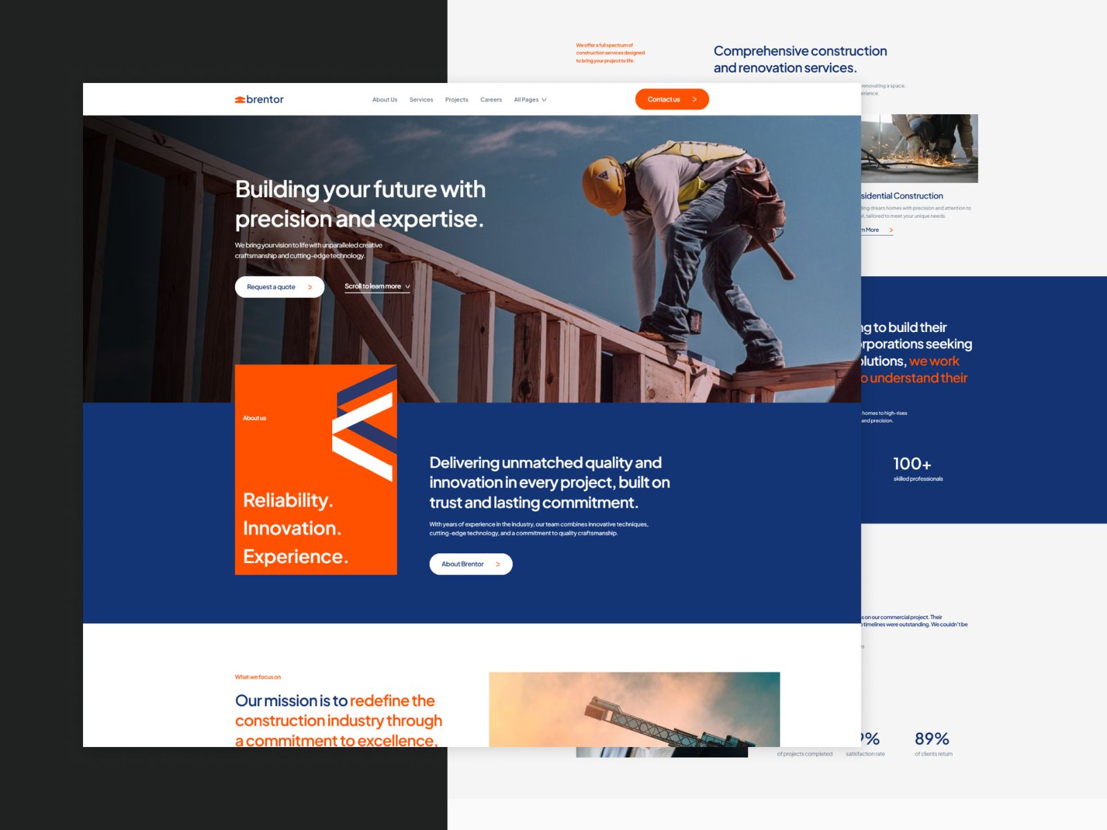Brentor — Construction Framer Template - Hover