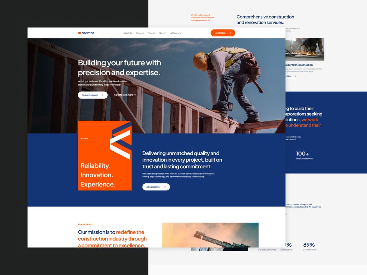 Brentor — Construction Framer Template screenshot 2