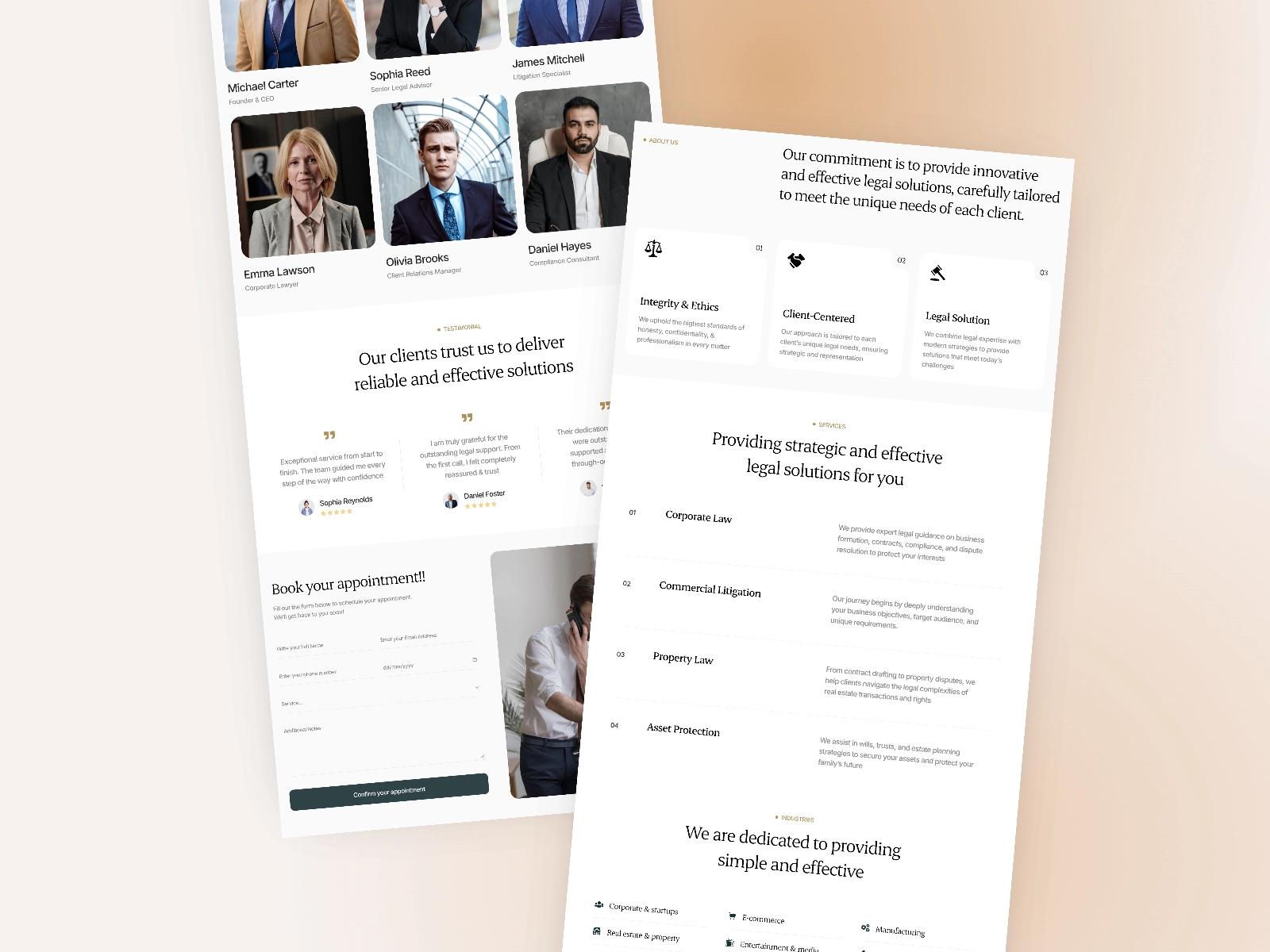 Law & legal services template screenshot 4