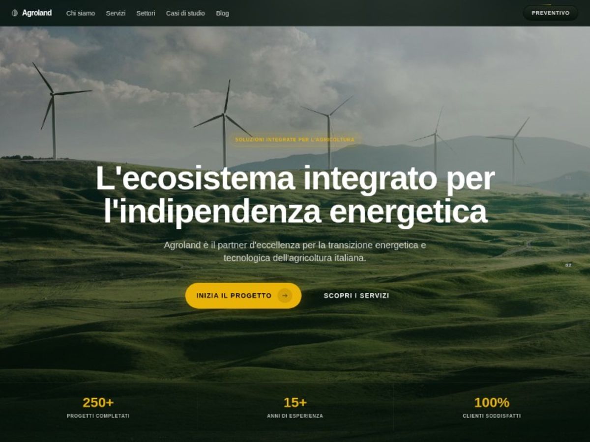 Agroland — Landing Page Website Template screenshot 1