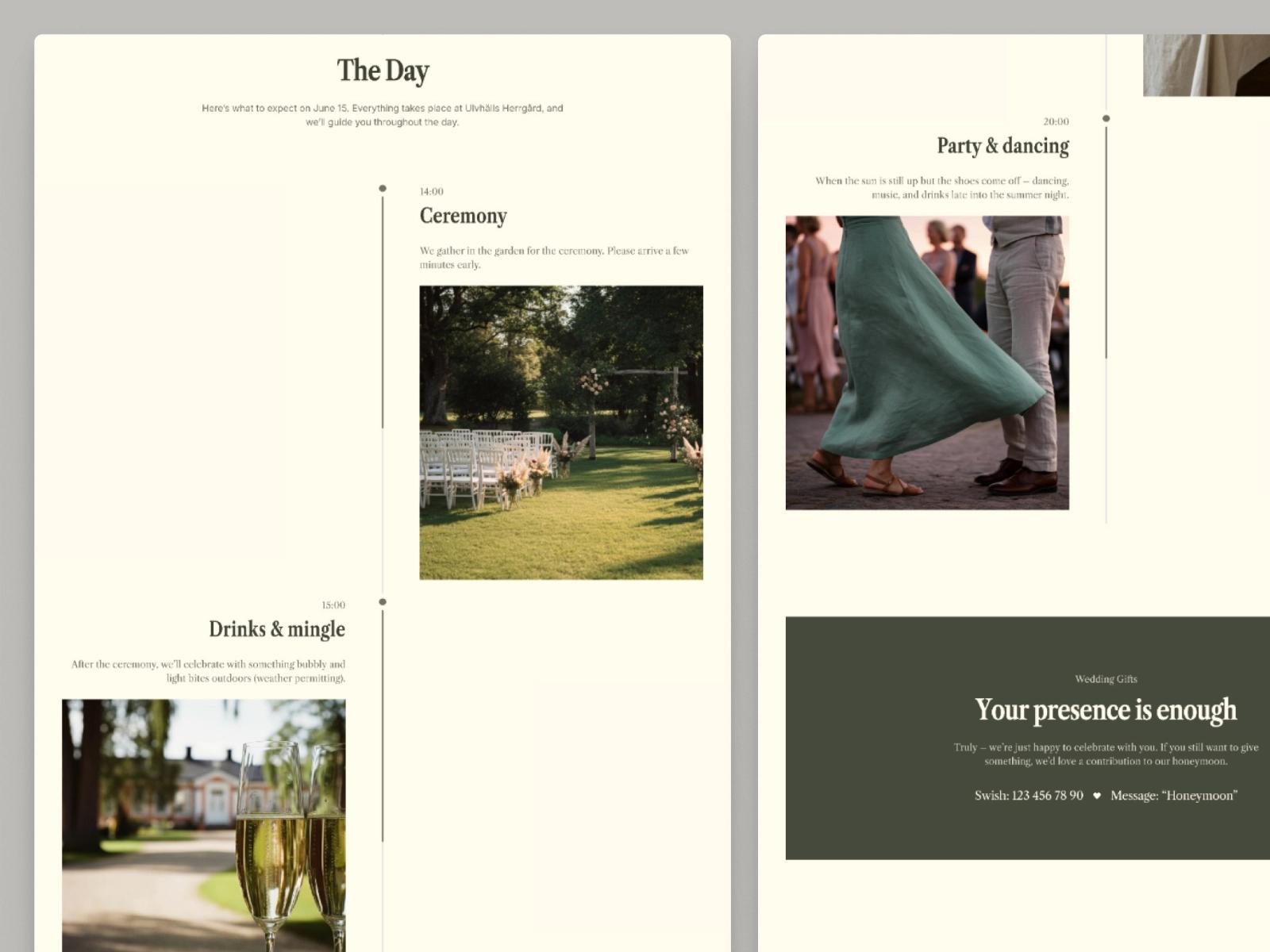 Modern Wedding One-Page Template screenshot 3