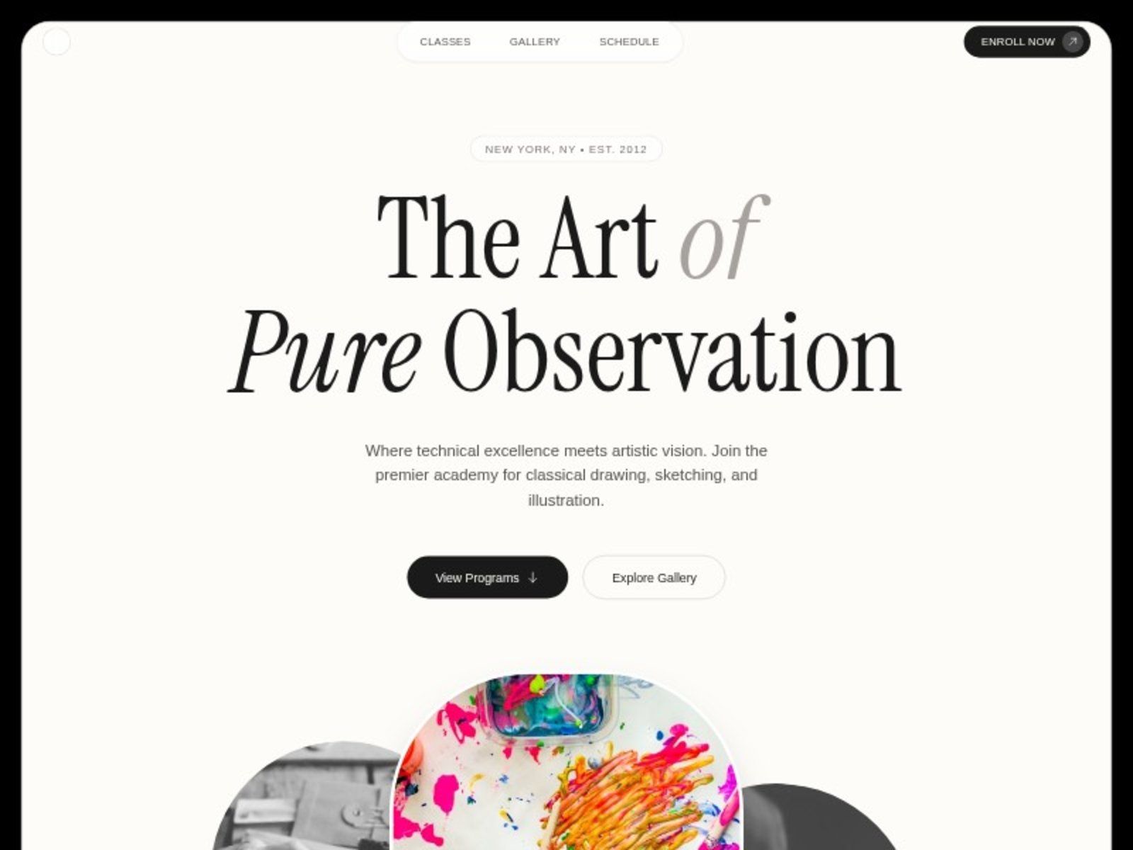 Performing Arts Academy — Landing Page Website Template