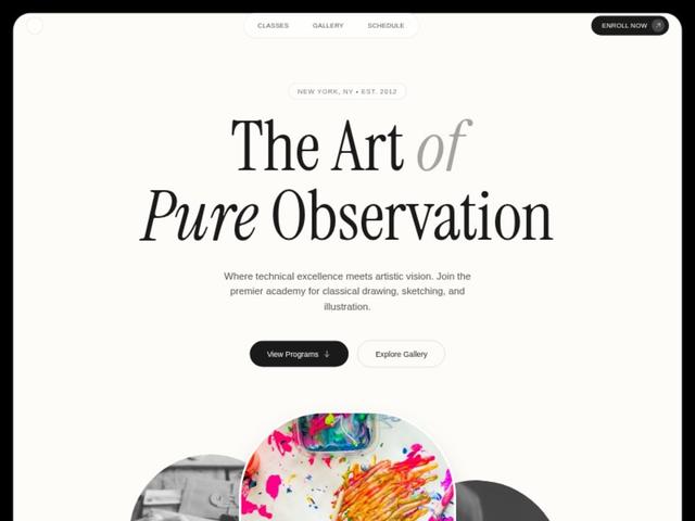Performing Arts Academy — Landing Page Website Template
