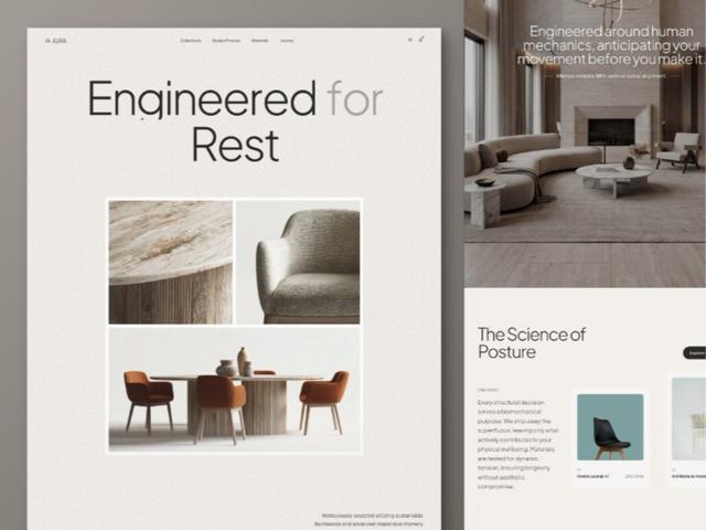 Luxury Furniture Landing Page — E-commerce Website Template