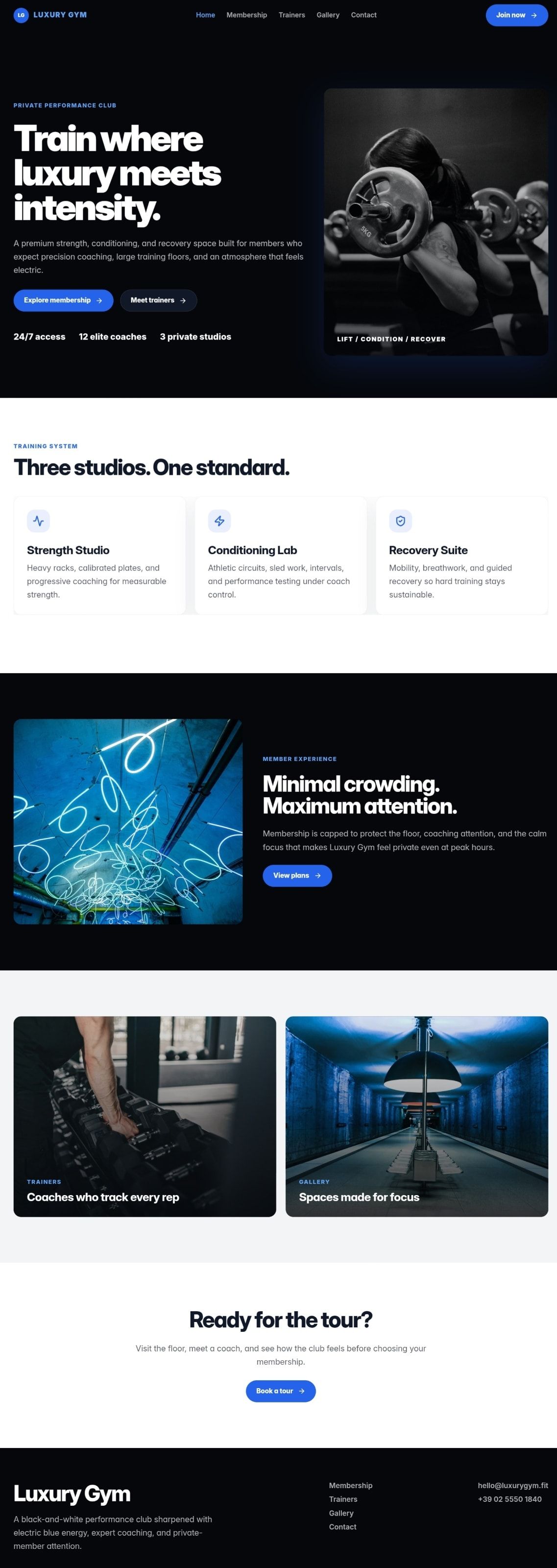 Luxury Gym Template