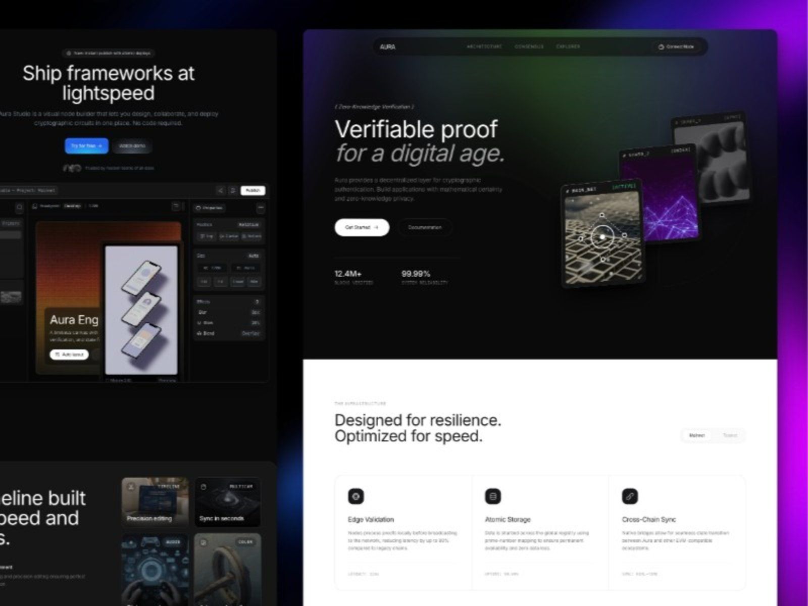 Futuristic Web3 SaaS React Landing Page Template