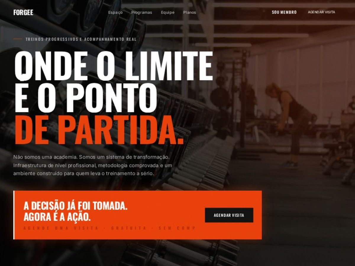 FORGEE Fitness & Performance — Landing Page Template screenshot 1