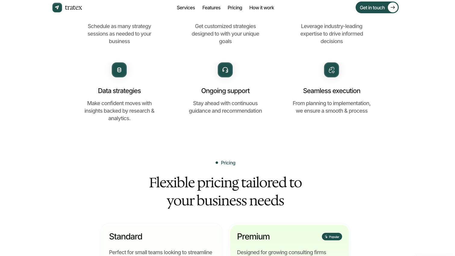 Tratex — Consulting landing template screenshot 3