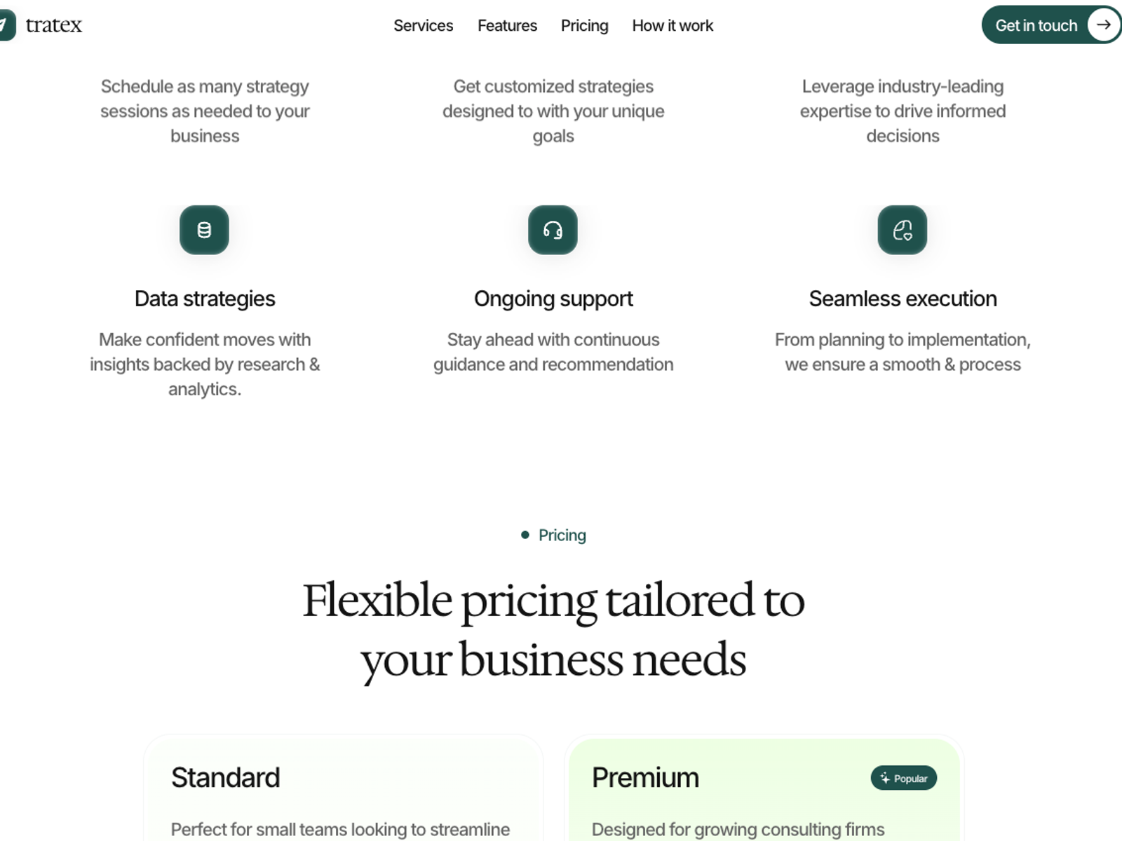 Tratex — Consulting landing template screenshot 3