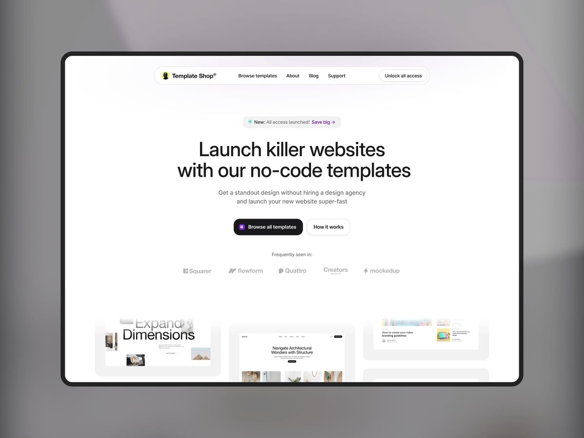 TemplateShop screenshot 1