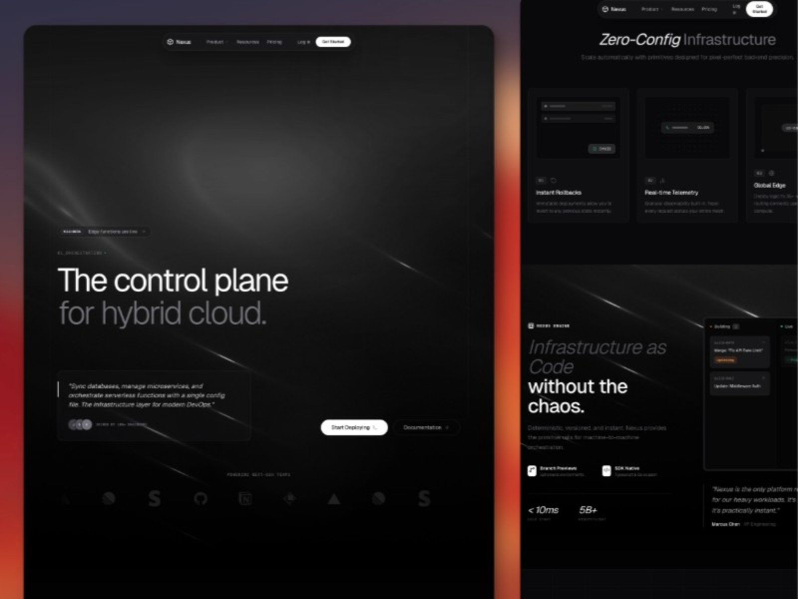 Cloud Orchestration Landing Page Template — Landing Page Website Template