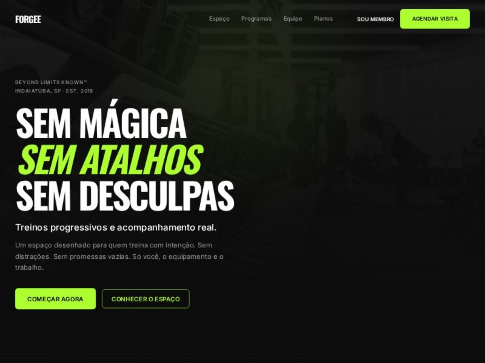 FORGEE — High-Performance Fitness Landing Page Template