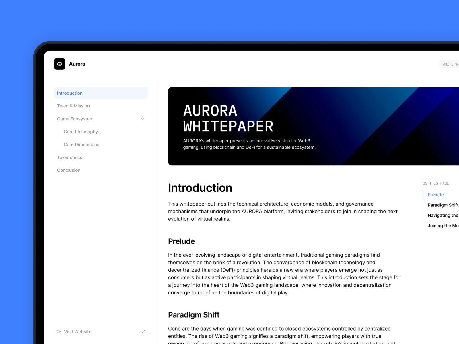 Project Showcase template 2