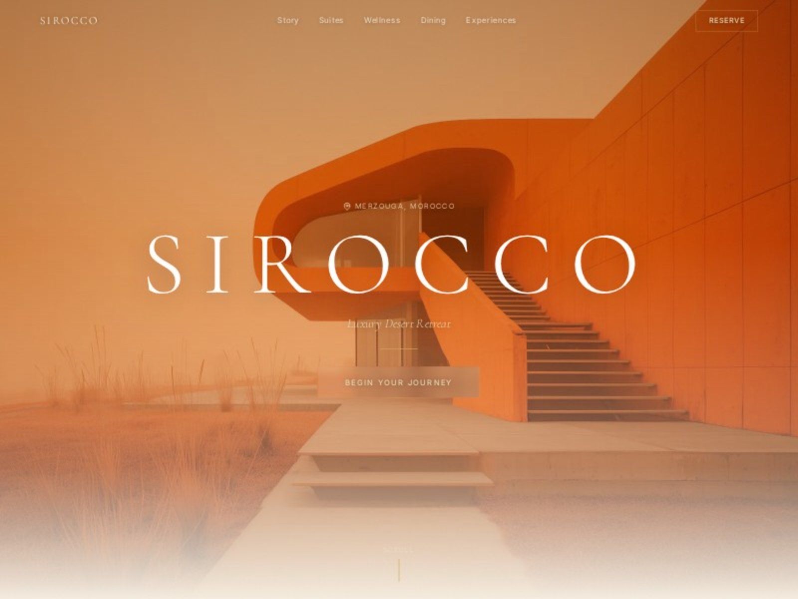 Luxury Desert Retreat — Landing Page Website Template