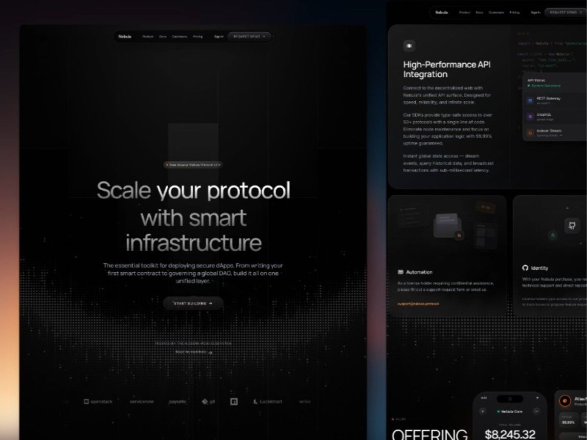 Nebula — Web3 React Landing Page Template screenshot 1