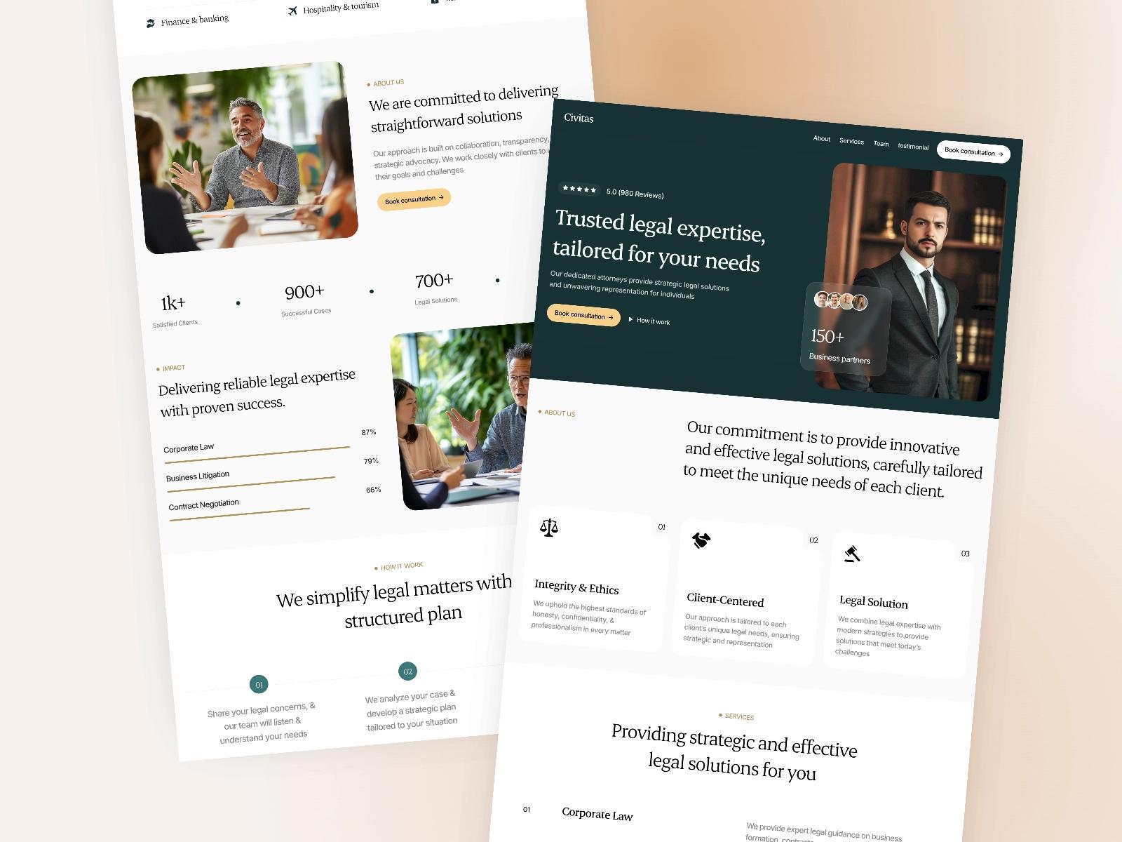 Law & legal services template screenshot 3
