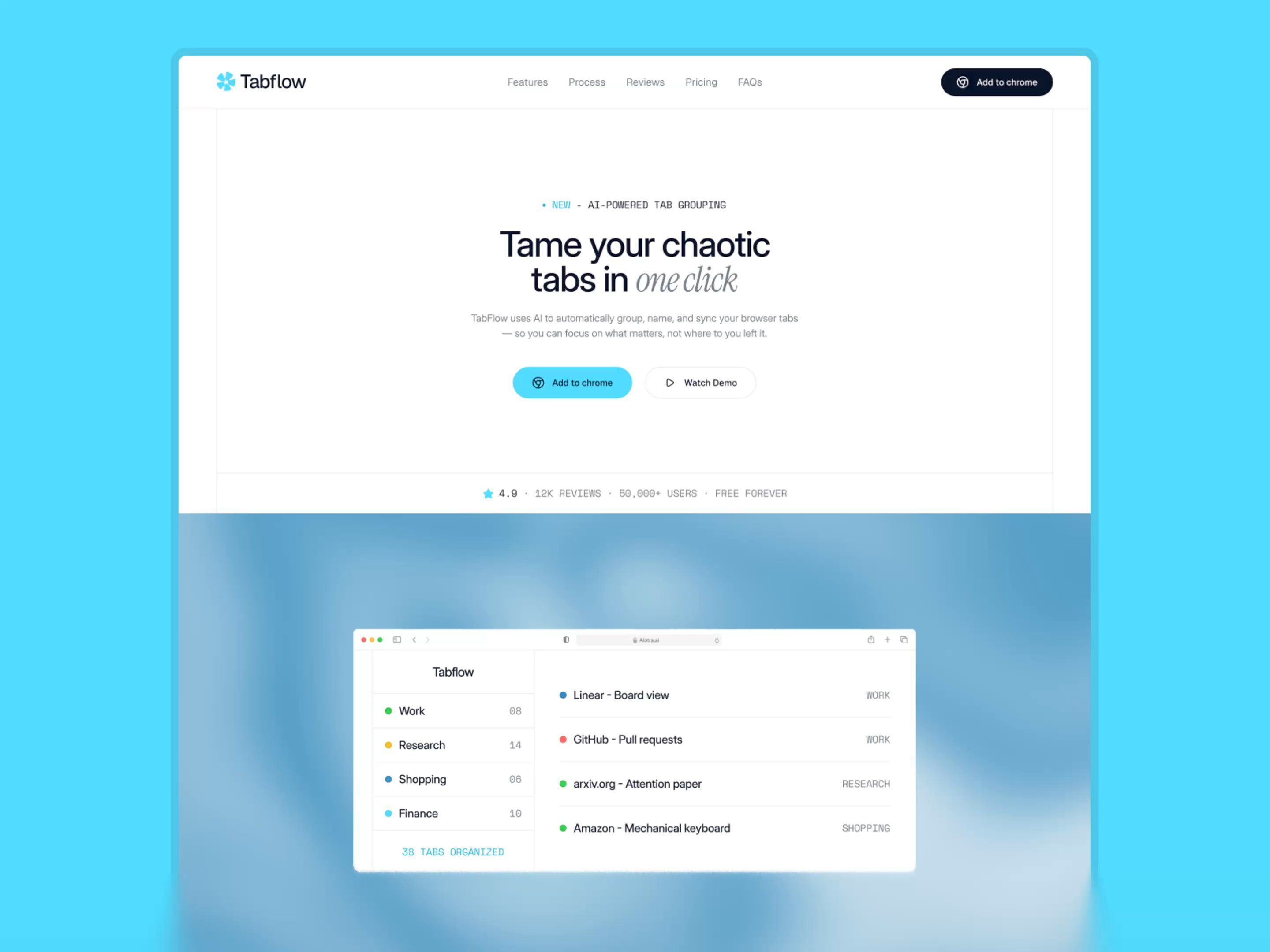 Tabflow - Chrome