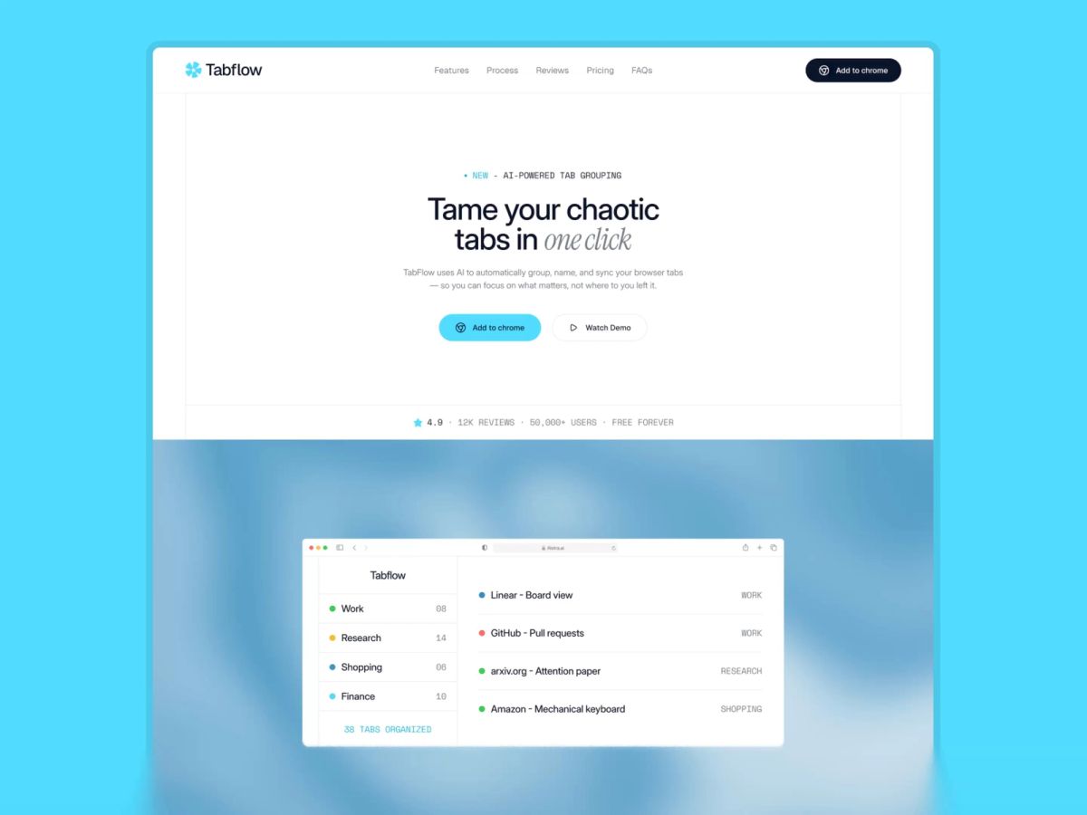 Tabflow - Chrome screenshot 1