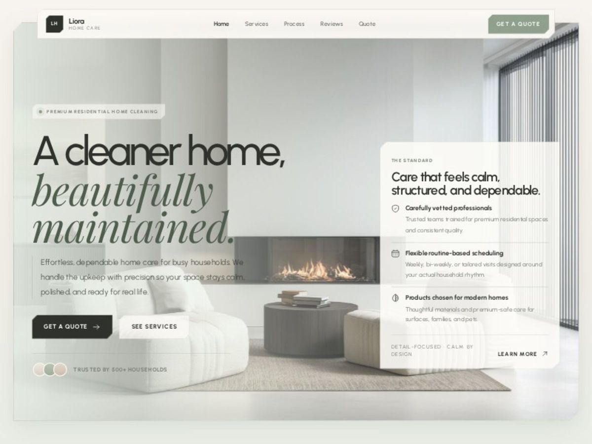 Cleaning Services Landing Page — Premium Website Template screenshot 1