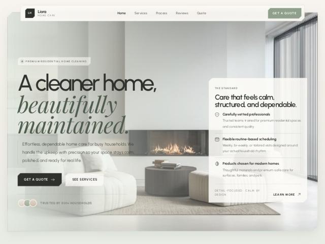 Cleaning Services Landing Page — Premium Website Template