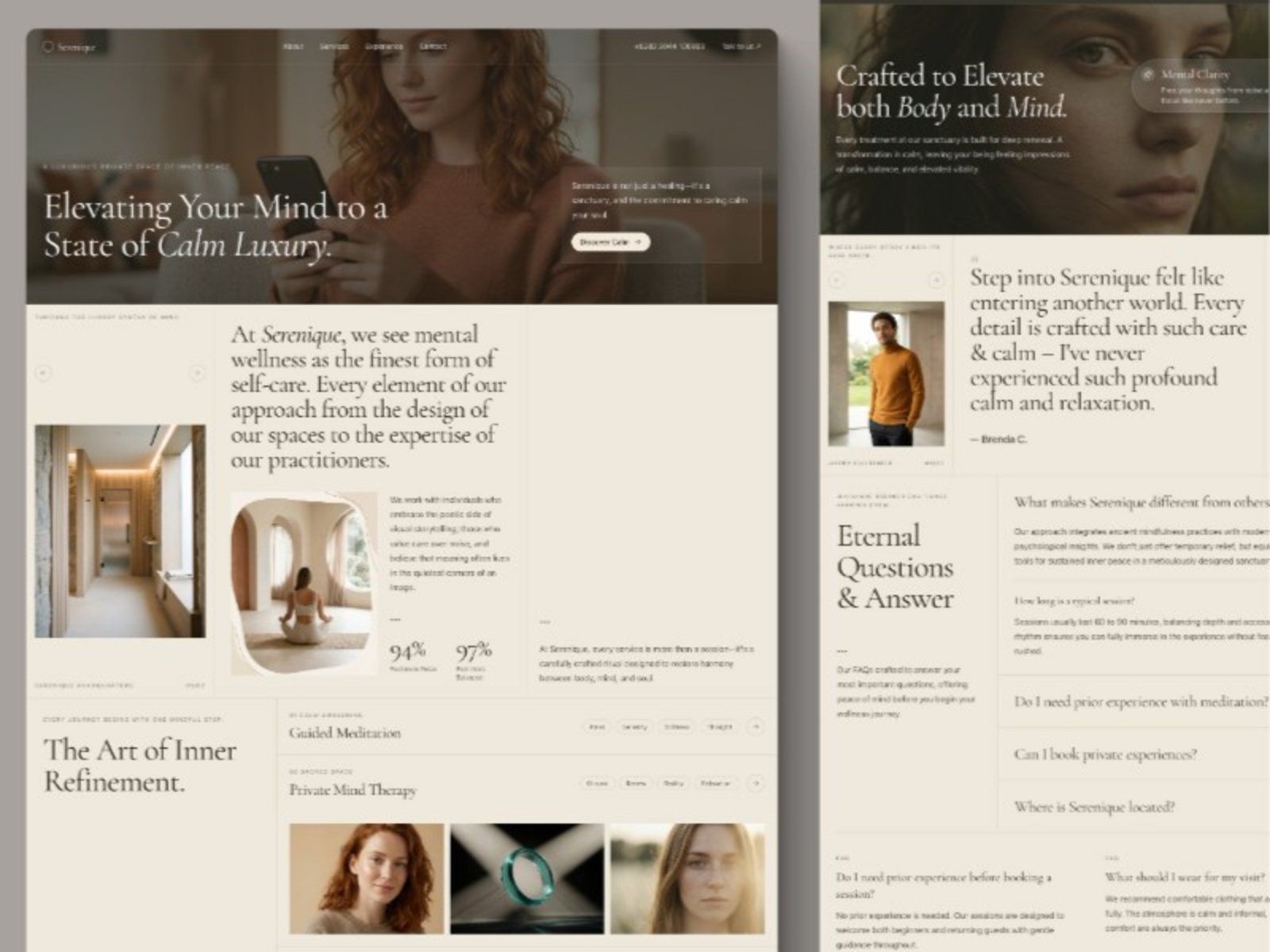 Luxury Wellness Landing Page Template — Landing Page Website Template