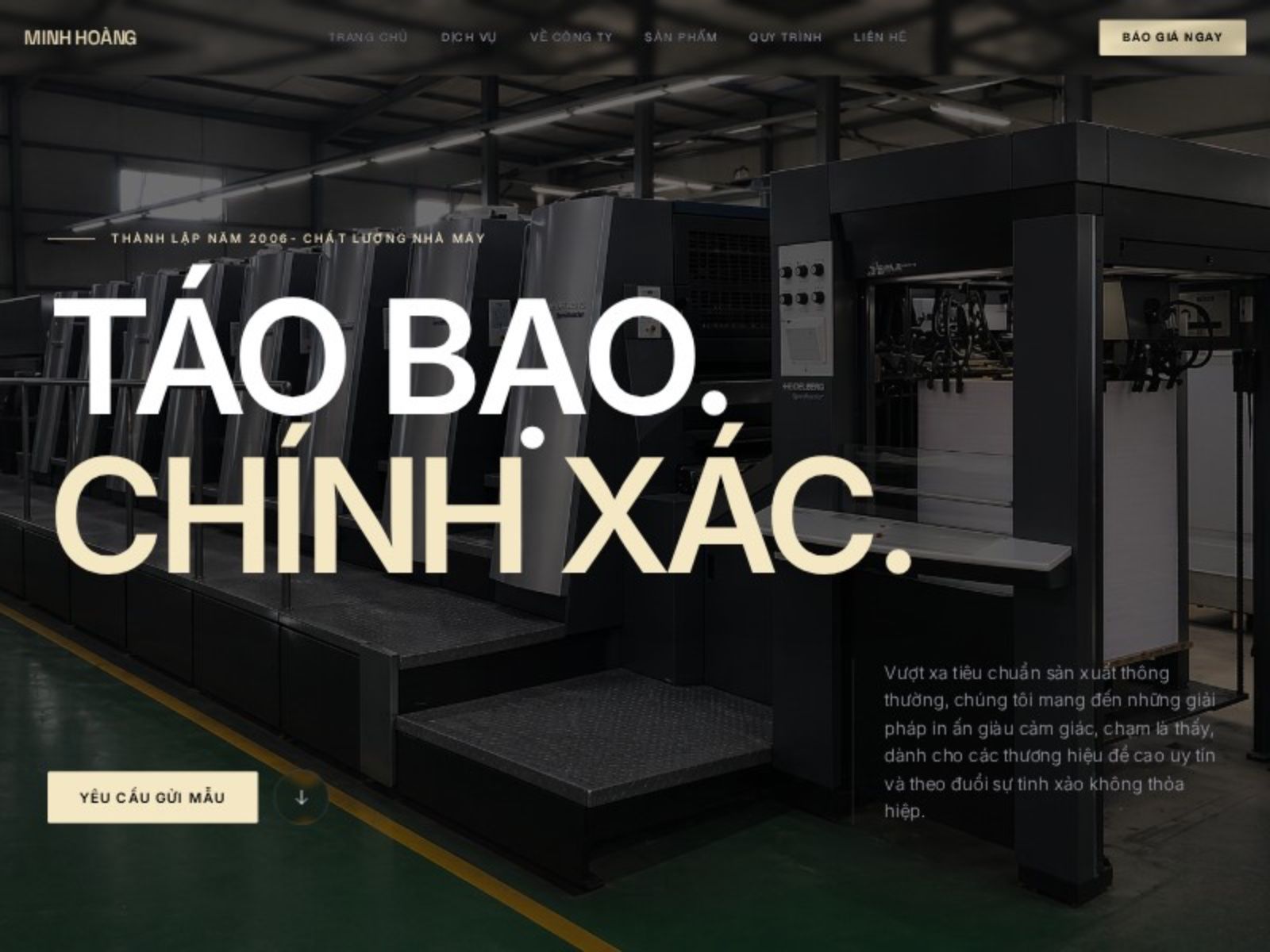 Industrial Printing Services Landing Page Template