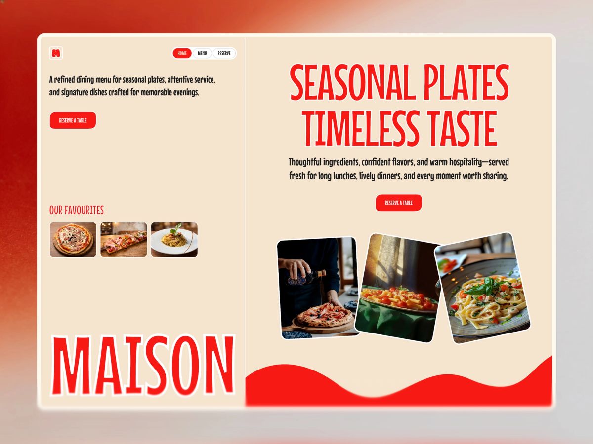 Menu Maison screenshot 1