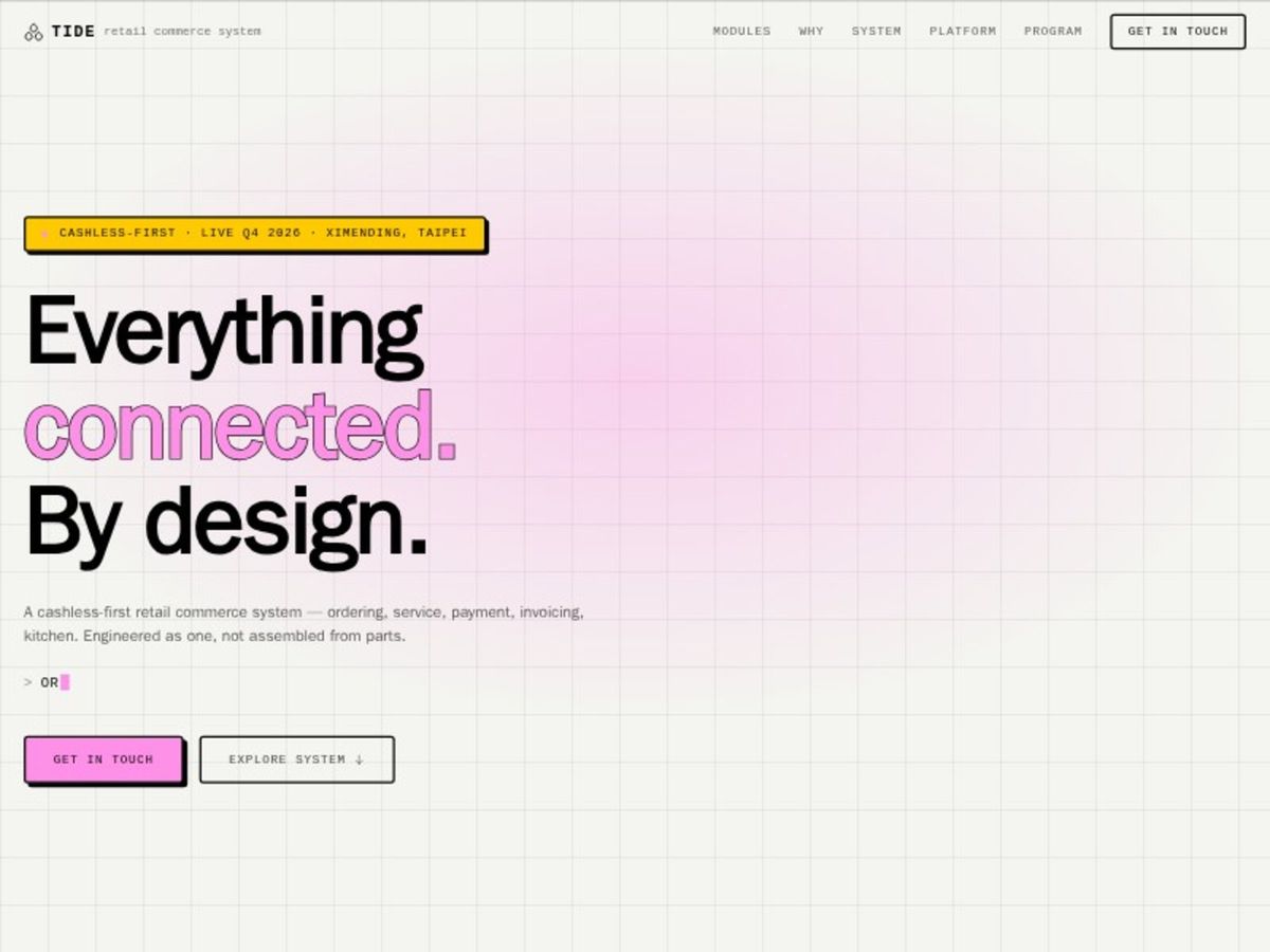TIDE Retail Commerce System Template — Ecommerce Website Template screenshot 1