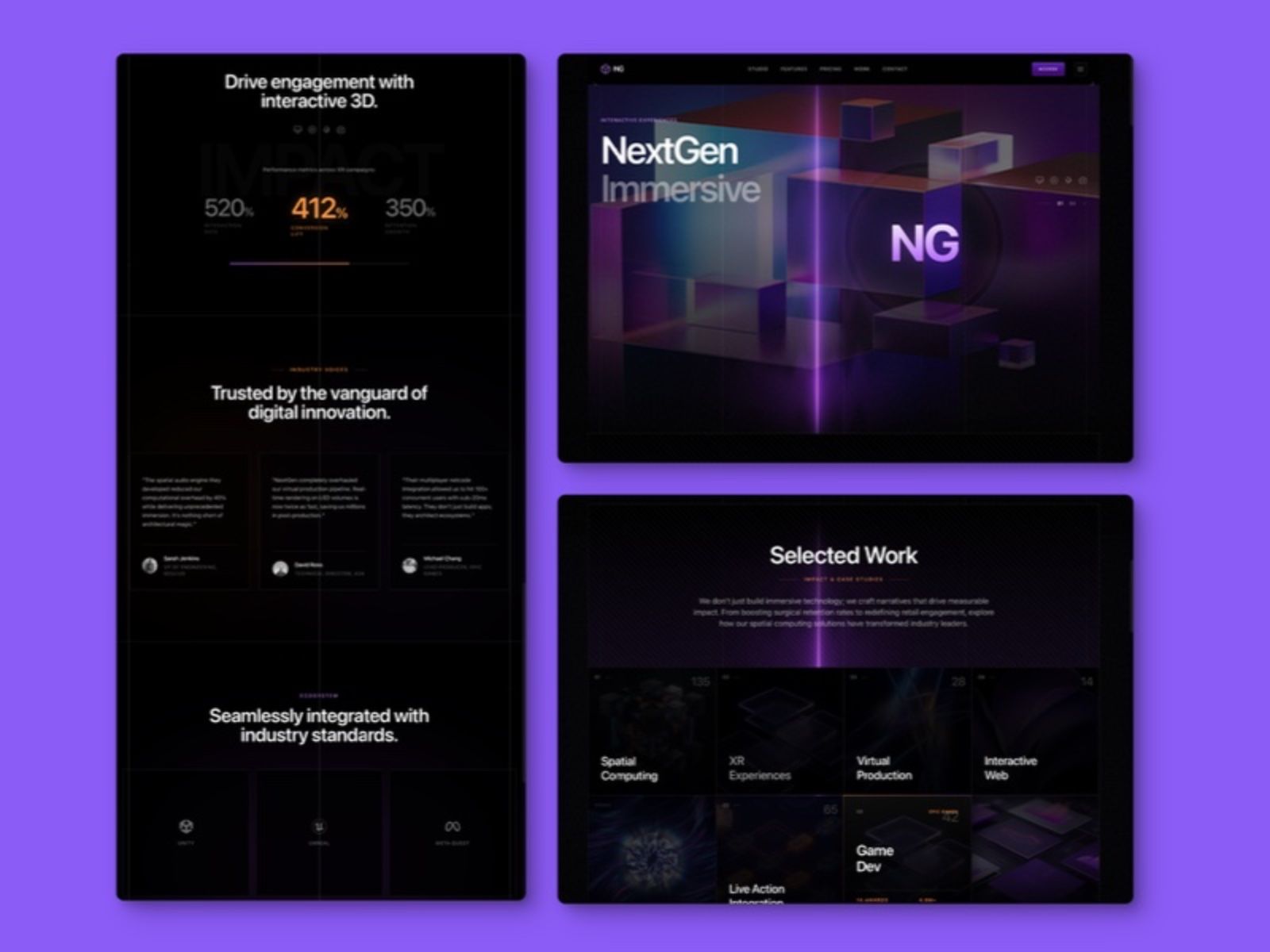 Immersive XR Agency — Landing Page Website Template