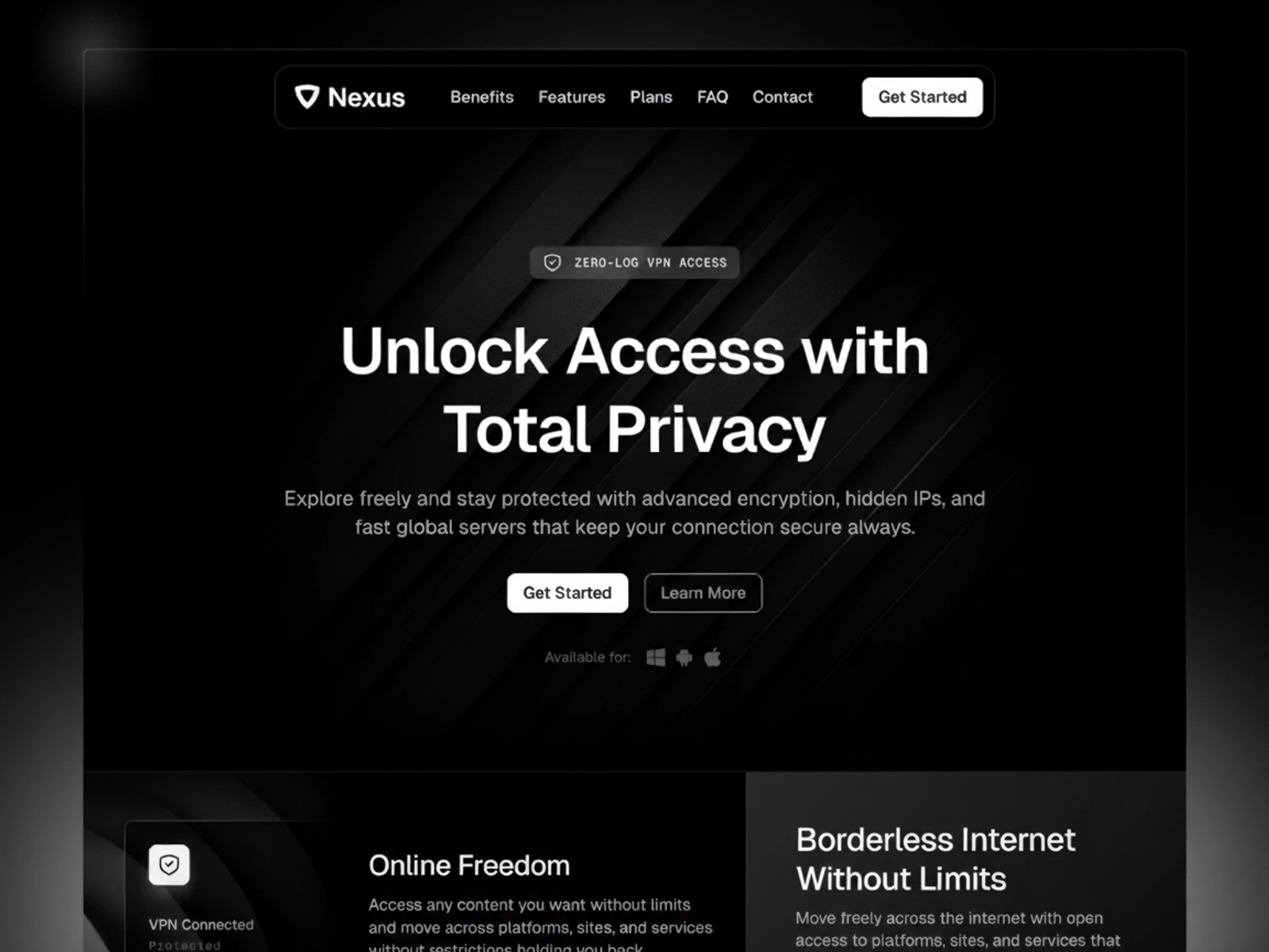 Nexus— SaaS and Tech template screenshot 1