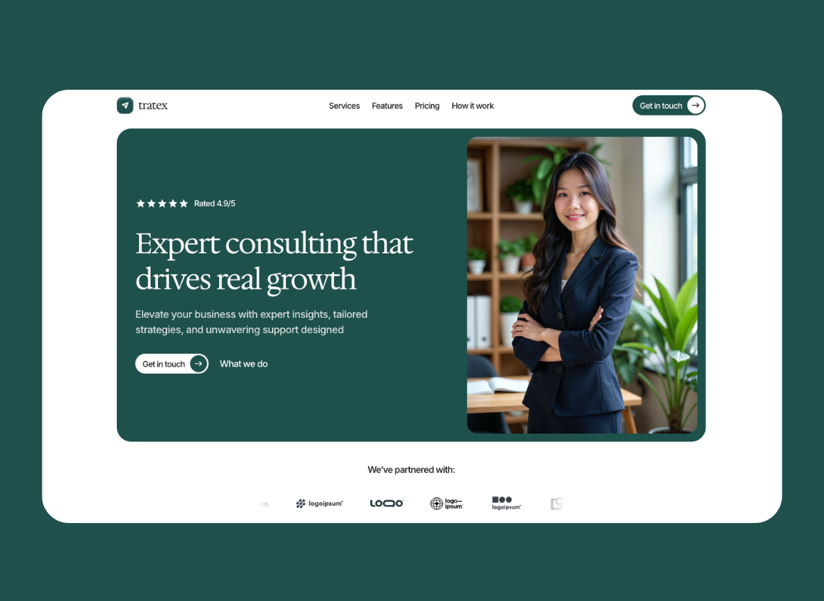 Tratex — Consulting landing template
