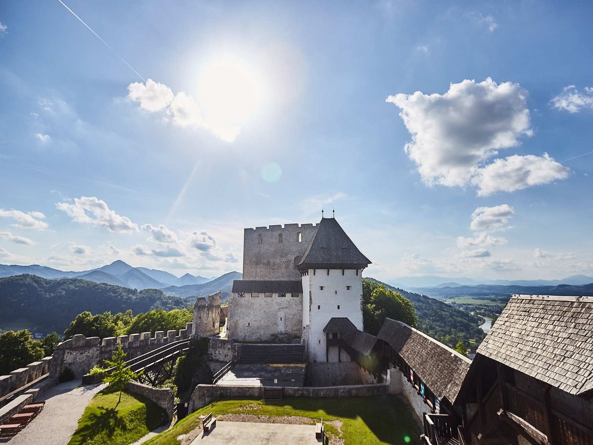 the Old Castle of Celje, a medieval castle ruin located in Celje, Slovenia. It is the largest fortification in Slovenia and is situated on a hill overlooking the city and the Savinja River valley. 