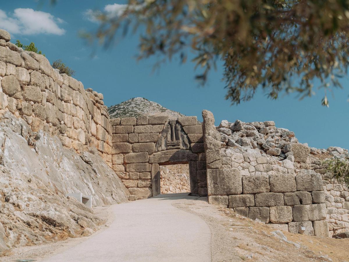 the archaeological site of Mycenae, an ancient city in southern Greece