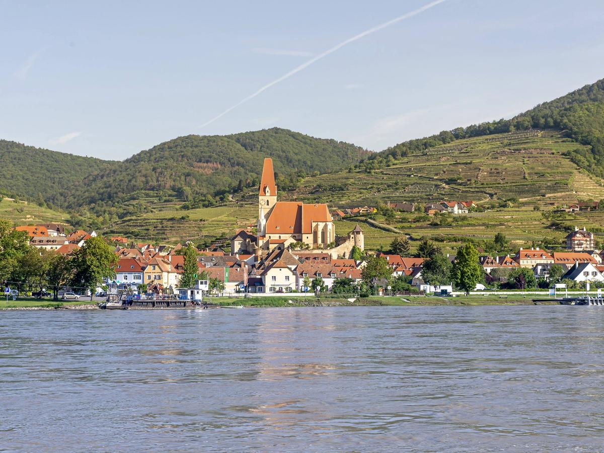 Schonbuhel castle, Danube river in Wachau valley