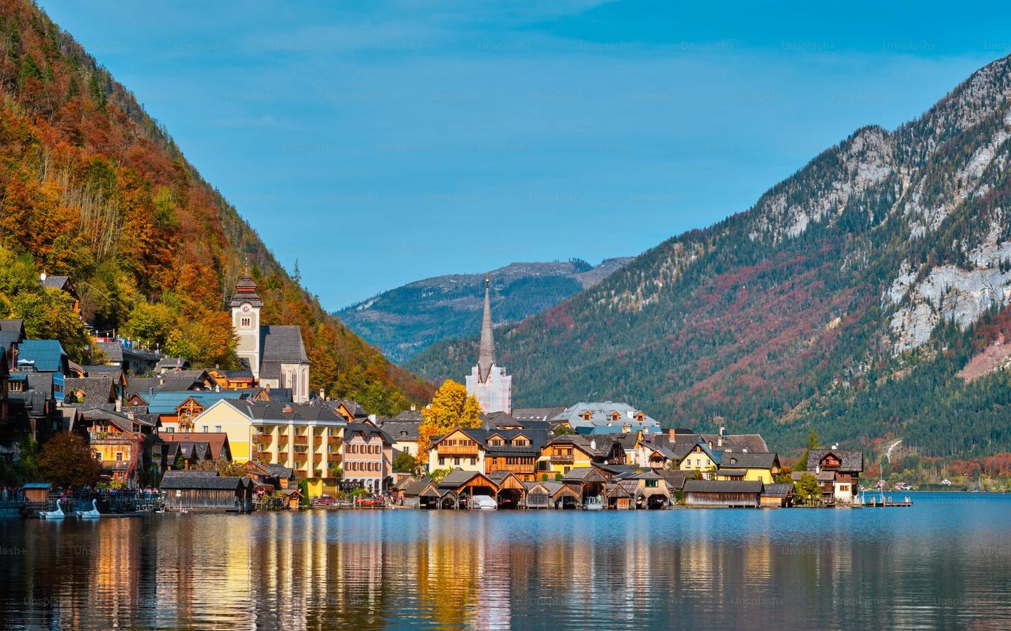 Lake in Austria’s Salzkammergut region