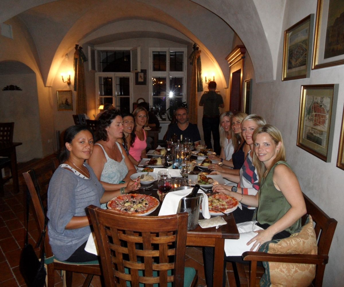 Evening meals in historic Chateau