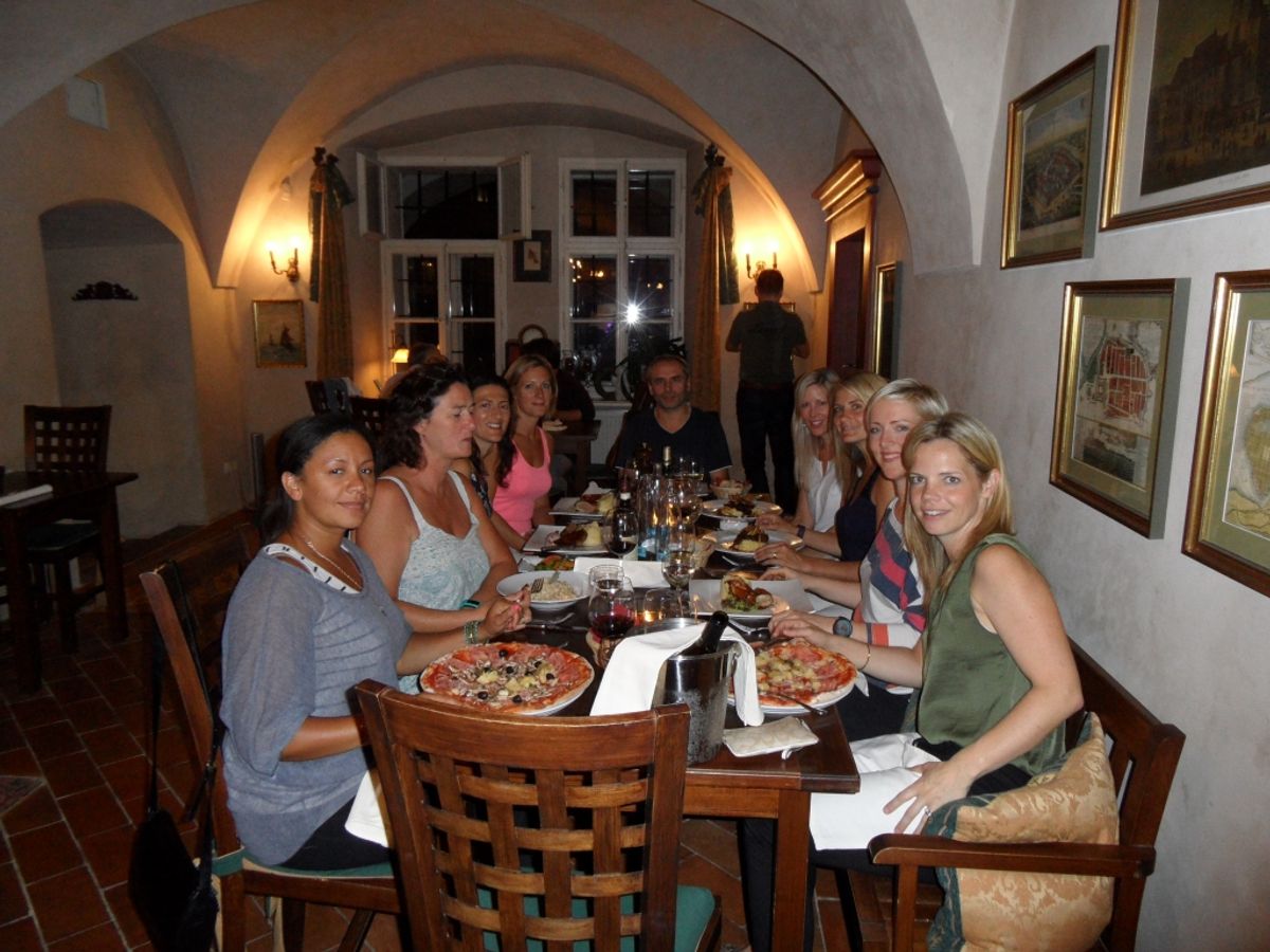 Evening meals in historic Chateau