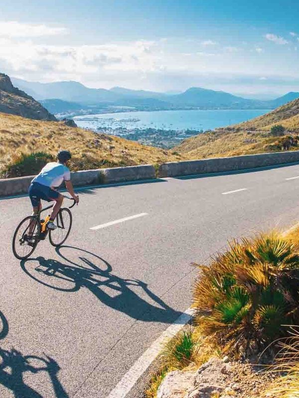 Cyclists exploring the island of Majorca in Spain