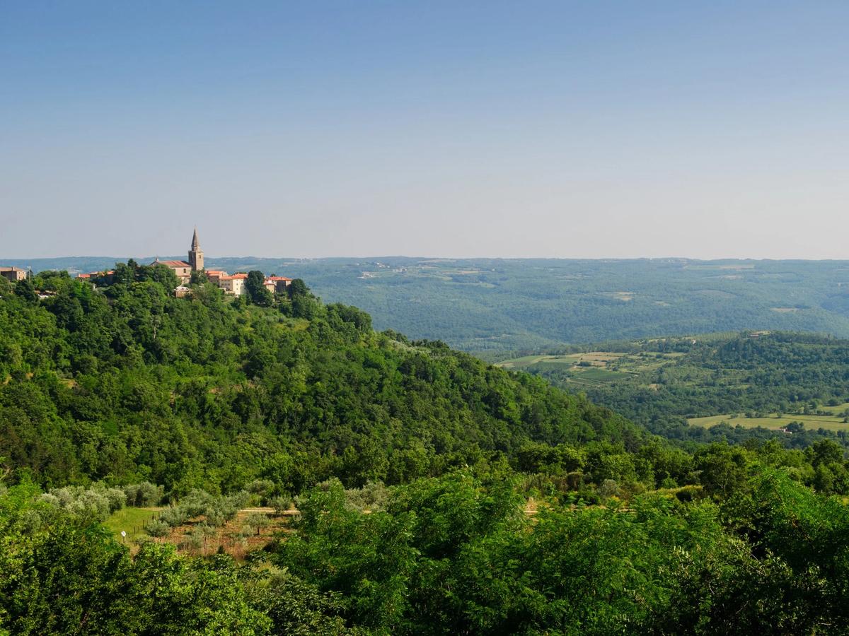 the picturesque hilltop town of Grožnjan in Istria, Croatia
