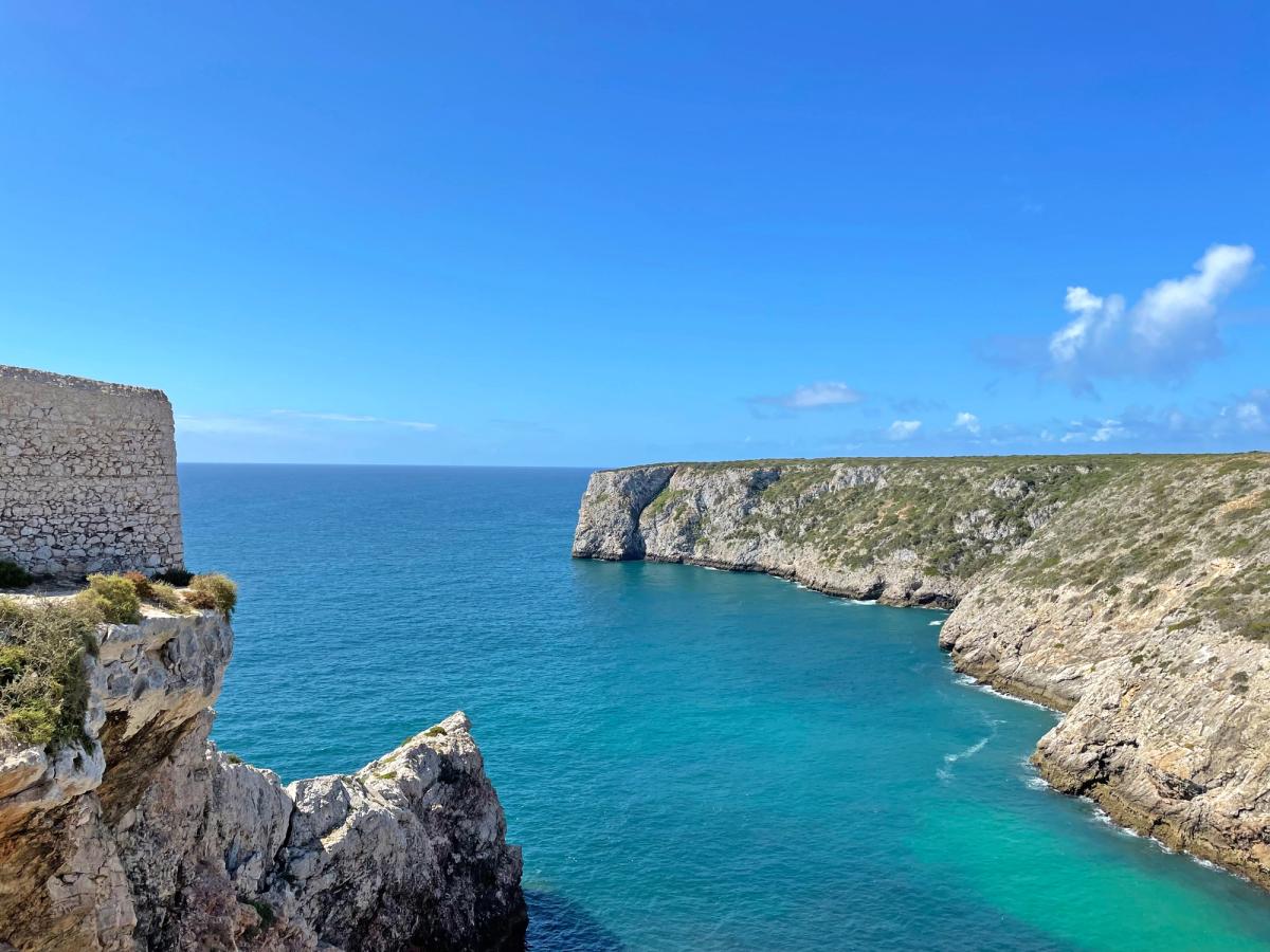 Cabo de São Vicente, also known as Cape Saint Vincent, a dramatic headland located at the southwesternmost point of mainland Europe in the Algarve region of Portugal