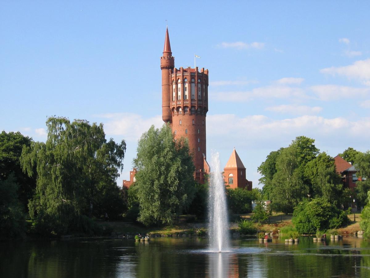 he Gamla Vattentornet, or Old Water Tower, in Landskrona, Sweden