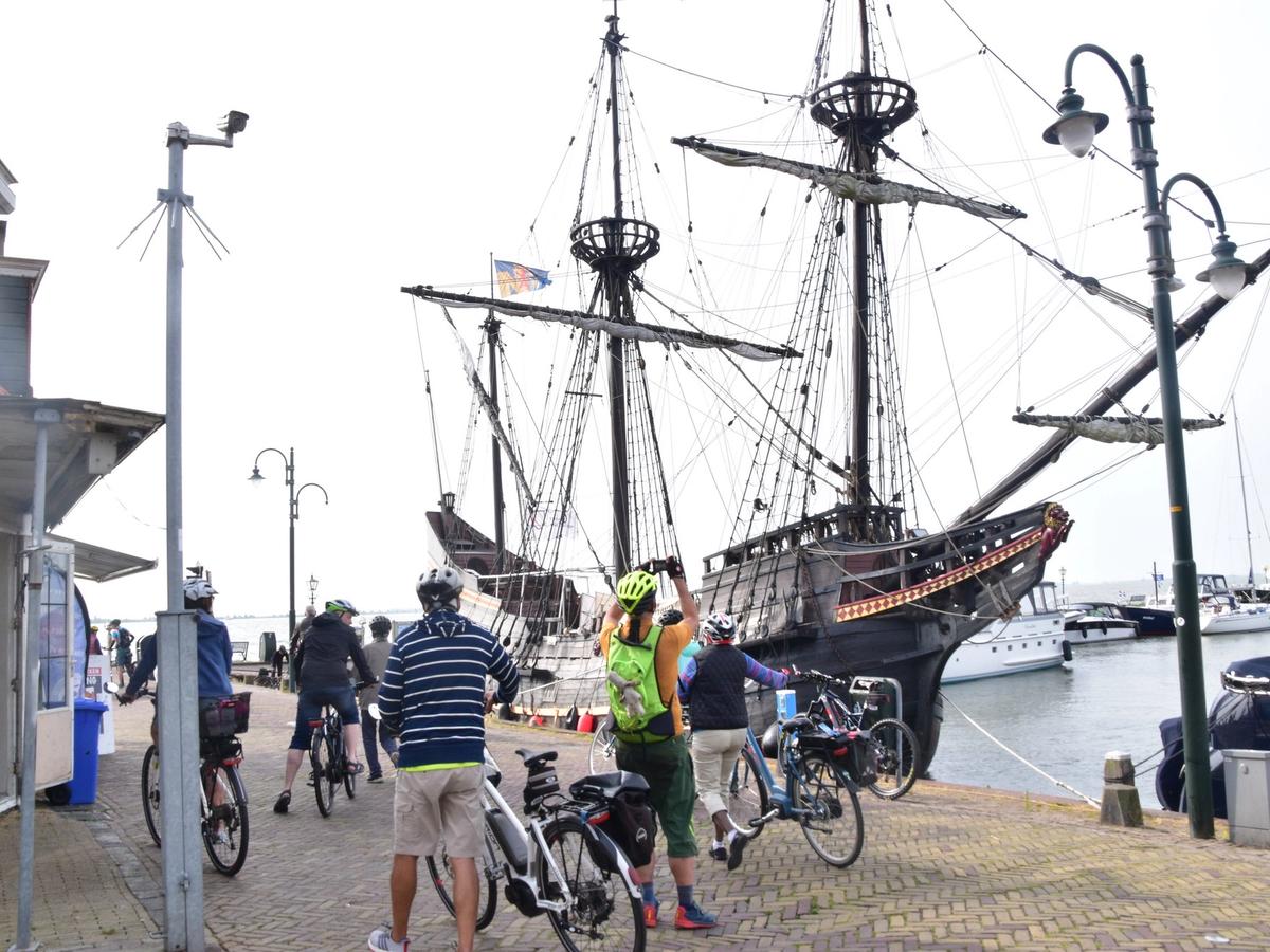 a replica of the Nao Victoria, famous for being the first ship to successfully circumnavigate the world