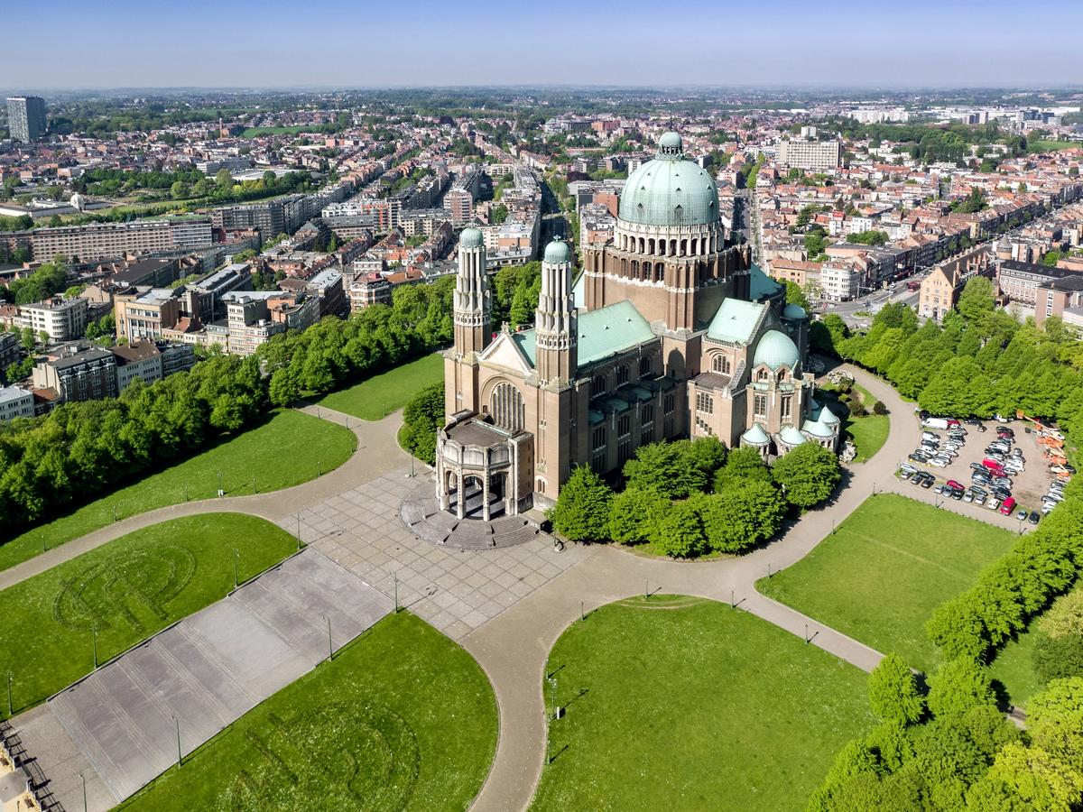 the National Basilica of the Sacred Heart, also known as the Koekelberg Basilica, in Brussels, Belgium