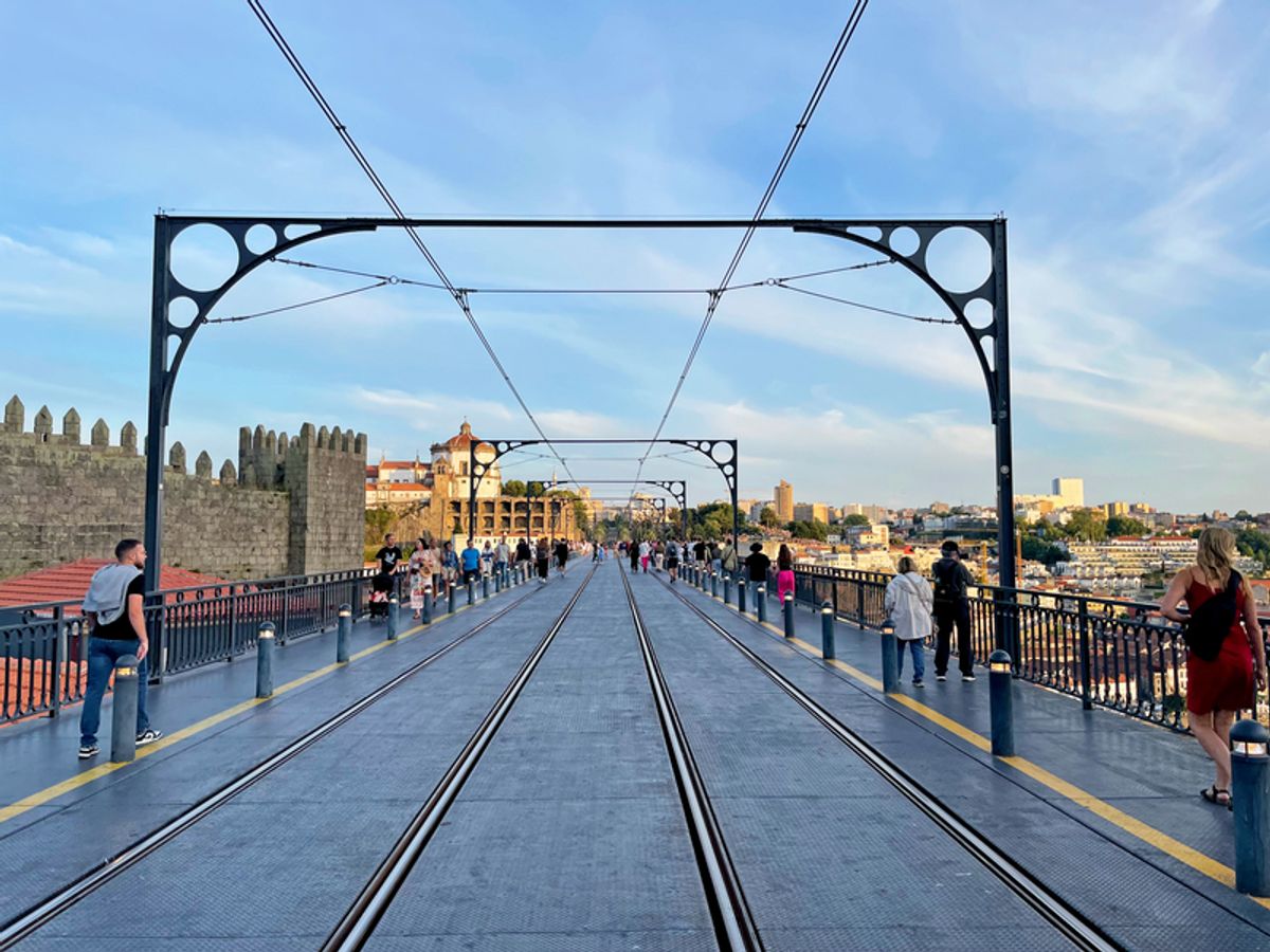 The iconic Dom Luís I Bridge in Porto, Portugal