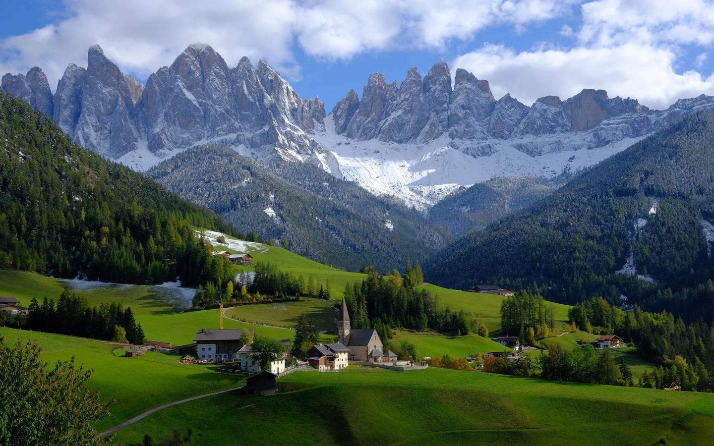 Dolomite Mountains in Italy