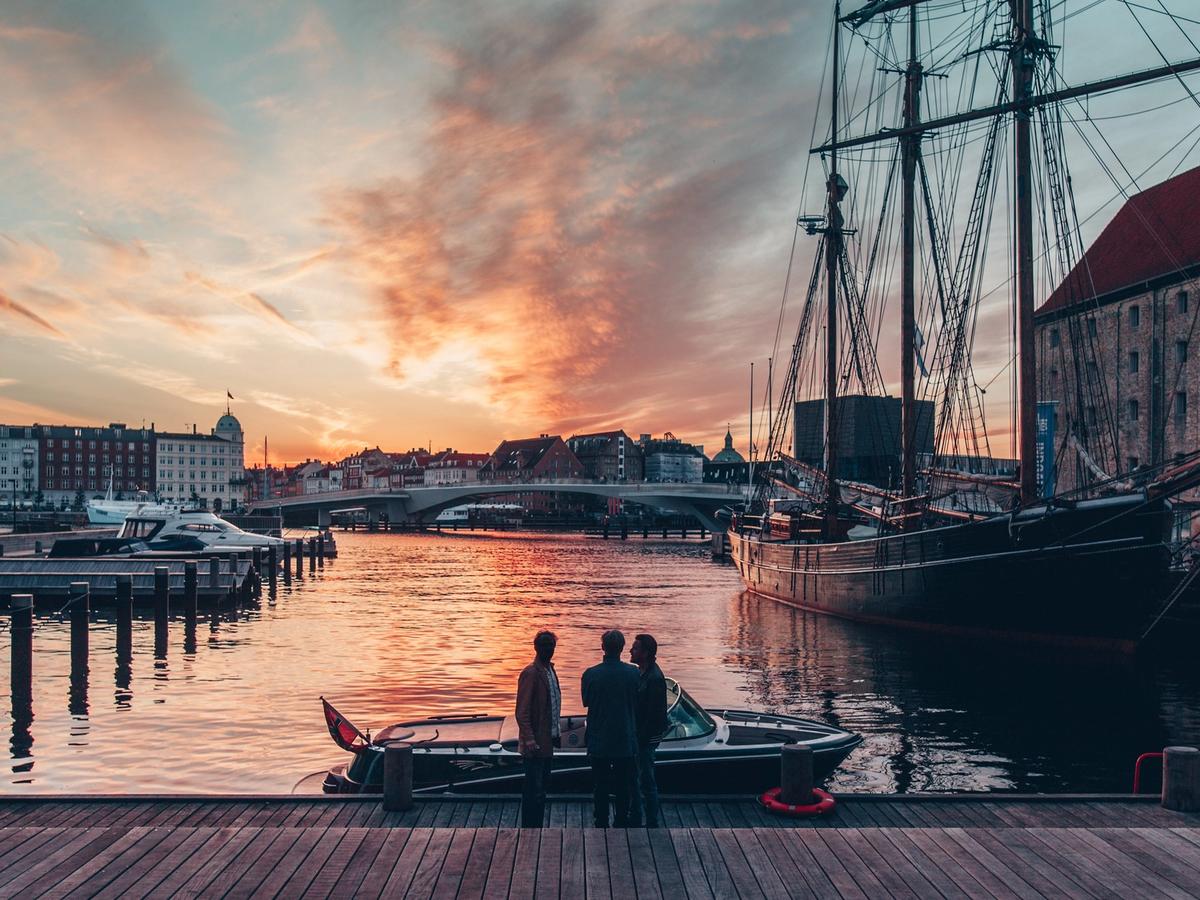 Copenhagen, the capital of Denmark, known for its picturesque canals, historical sites, and modern architecture