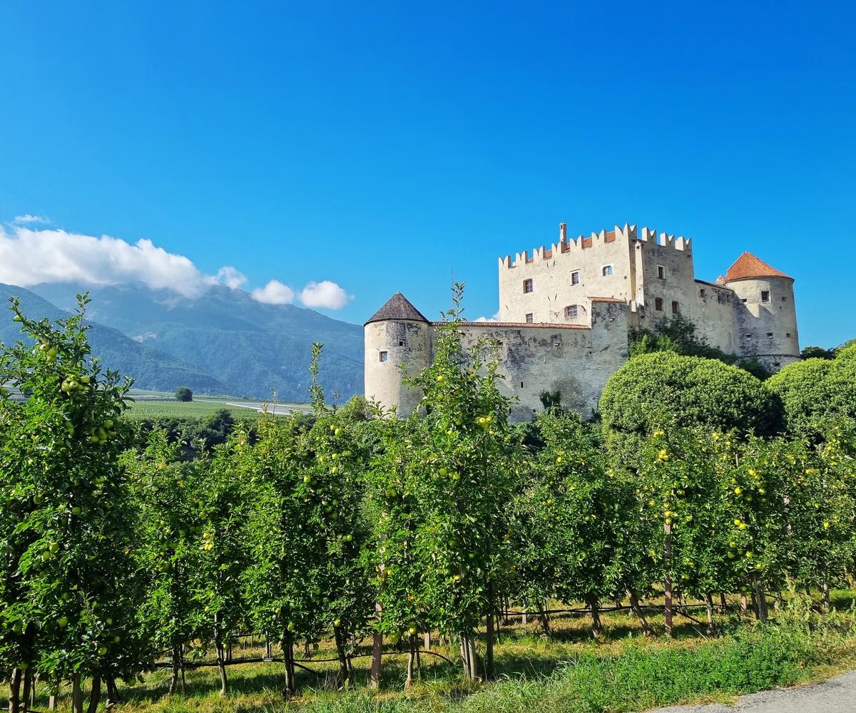 Castle on a family cycling holiday in Italy